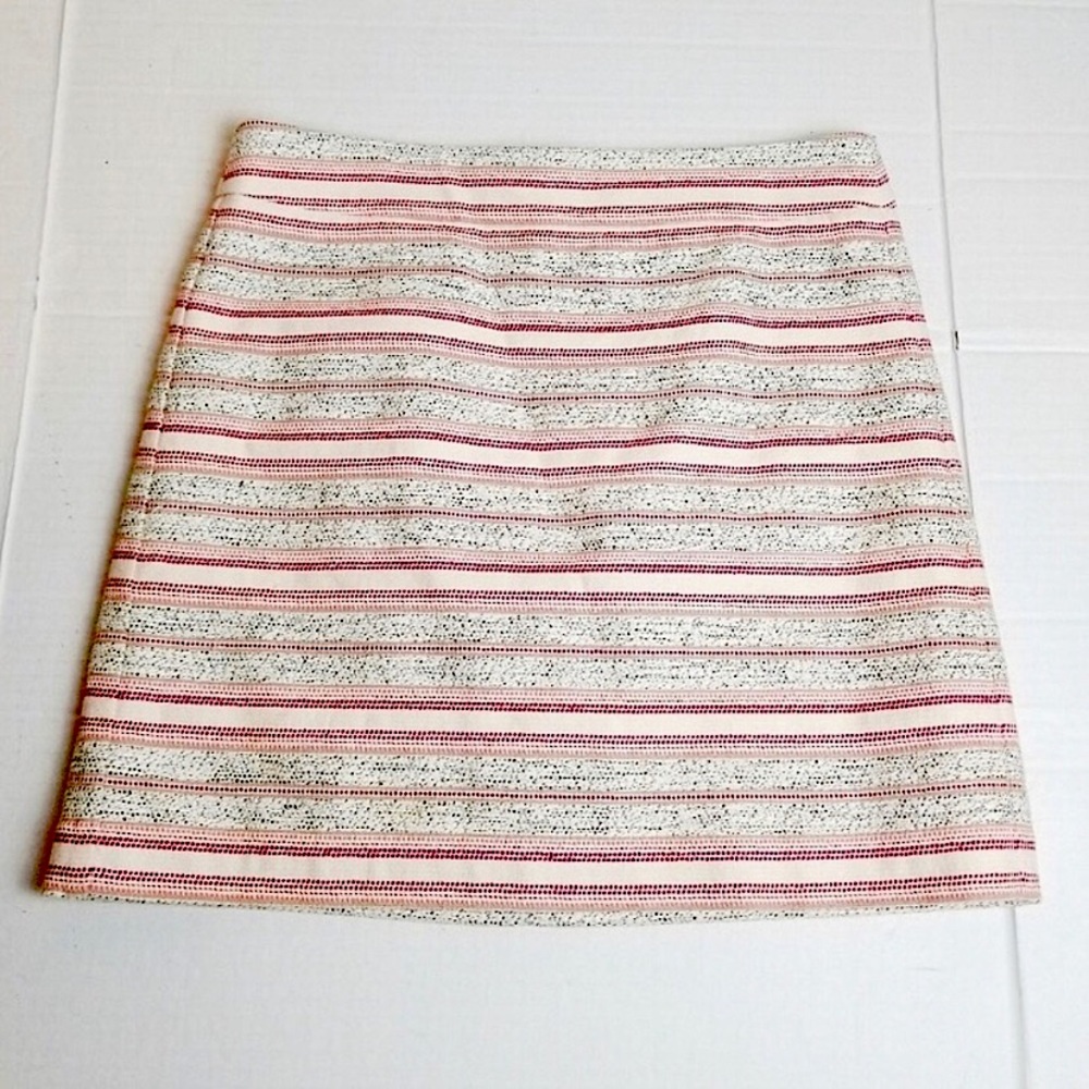 Ann Taylor LOFT Woven Striped Mini Skirt